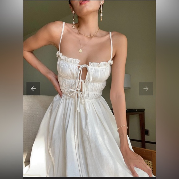 Reformation Dresses & Skirts - Daphale Studios Evie Tie Front Midi Dress